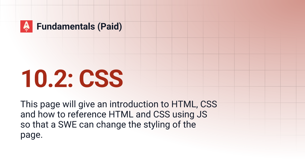 10.2: CSS | Fundamentals